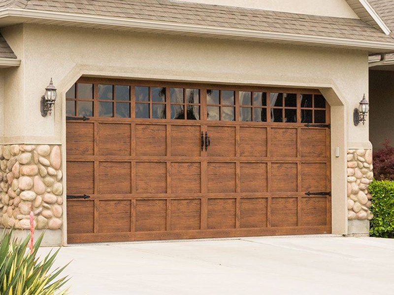 Faux Wood Garage Doors Thompson, Wood Garage Door Bottom Panel Replacement Cost