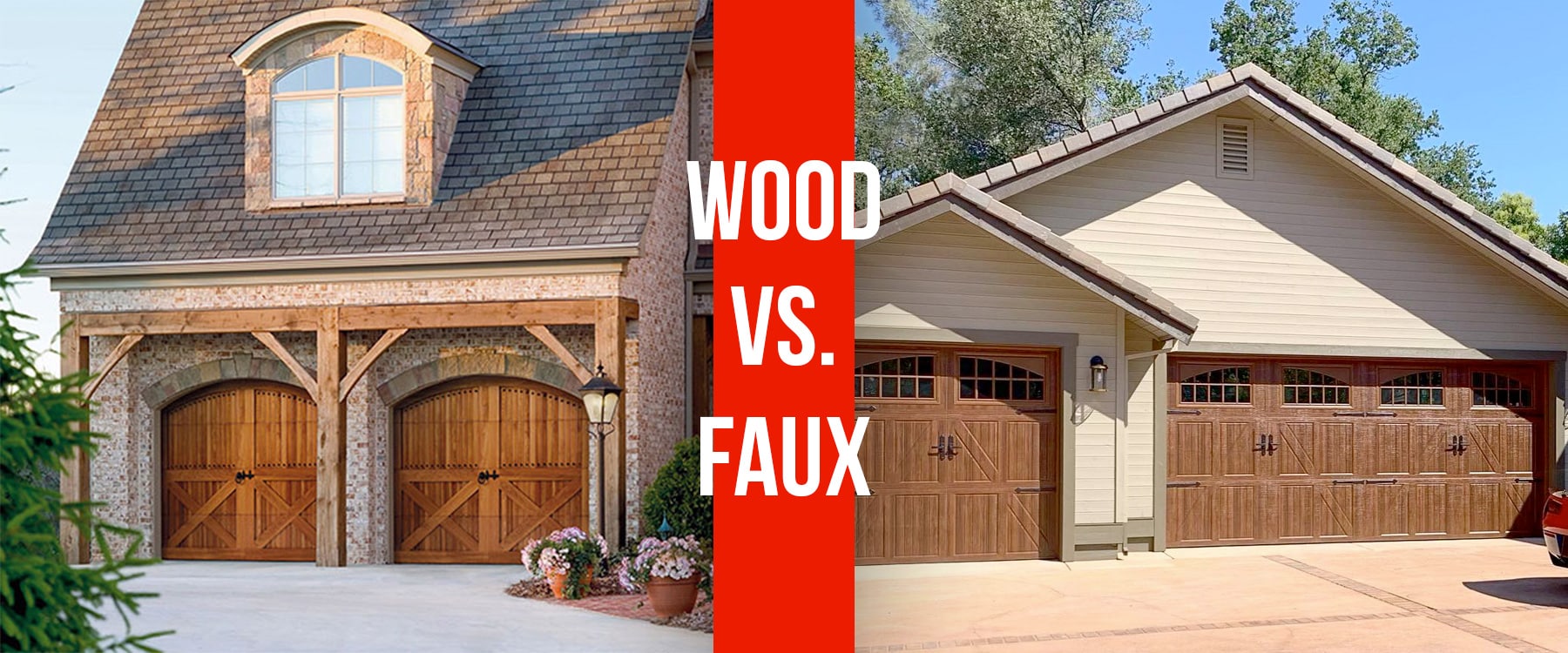 Wood vs. Faux Wood Garage Doors