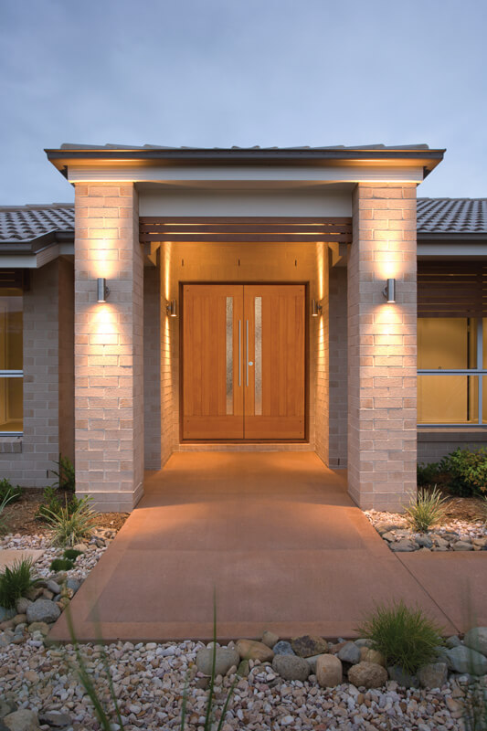 contemporary wood front doors