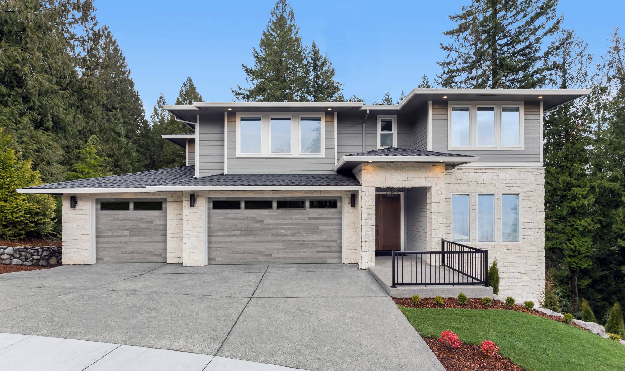 faux wood garage doors