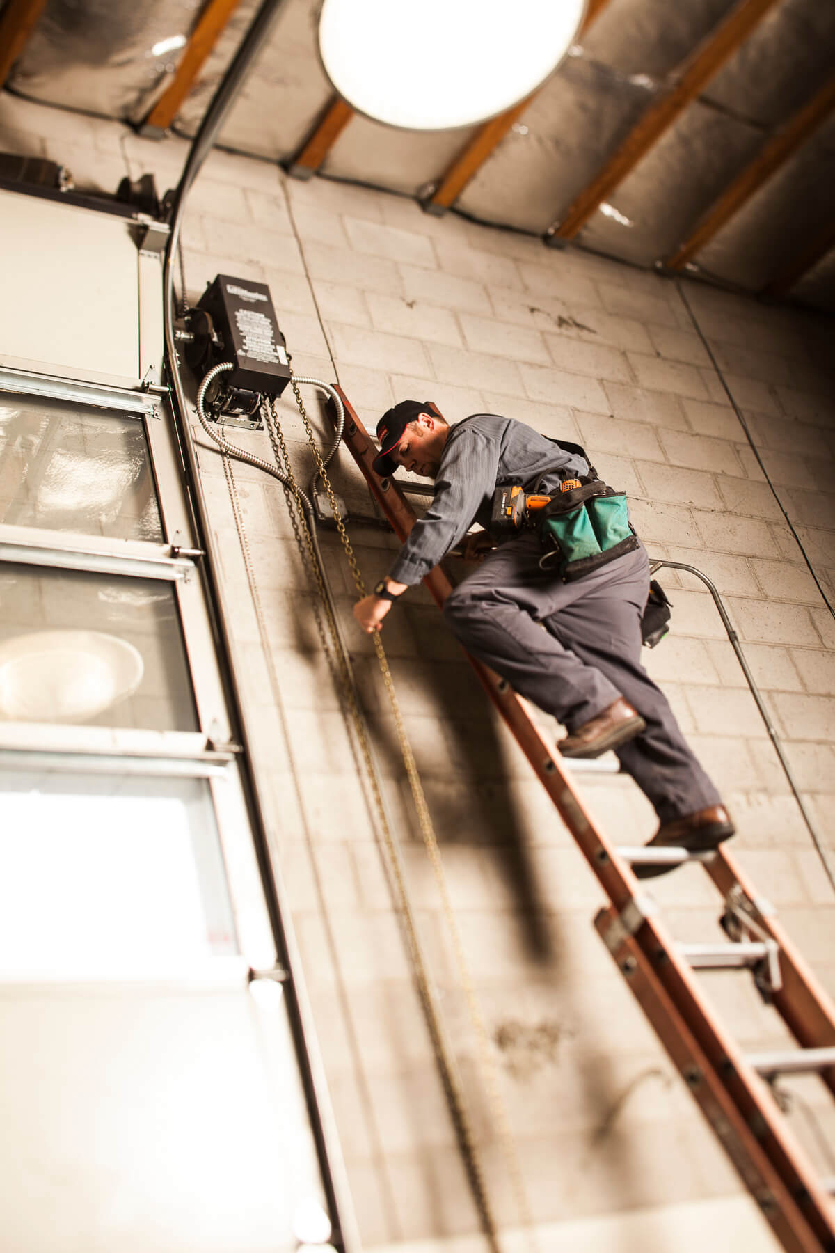 Commercial garage door inspection